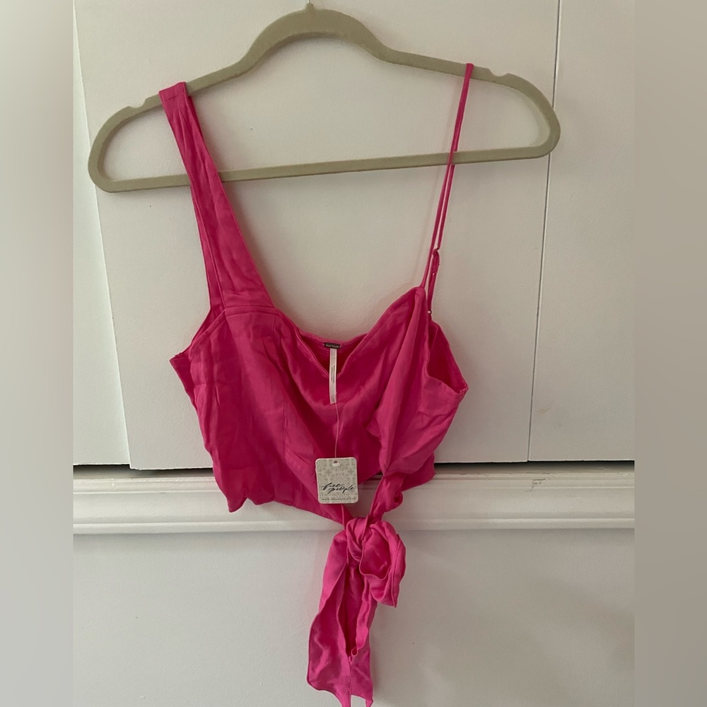 Free people asymmetrical crop top